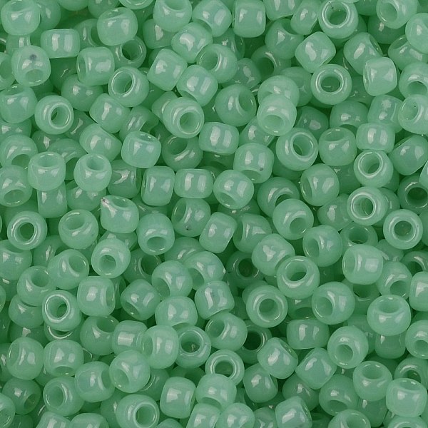 

PandaHall TOHO Round Seed Beads, Japanese Seed Beads, (1144) Milky Kiwi, 8/0, 3mm, Hole: 1mm, about 1110pcs/50g Glass Green