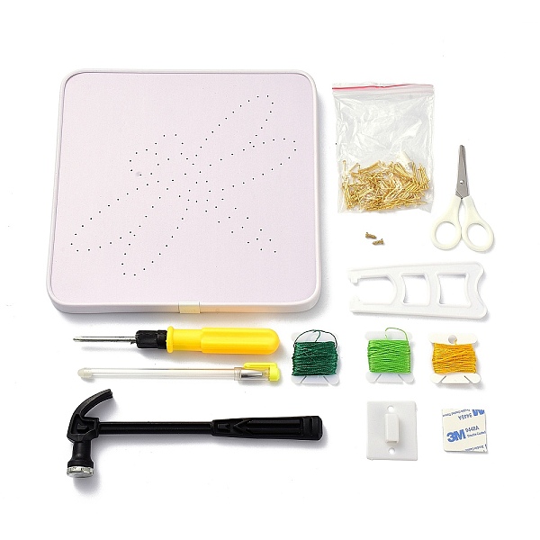 

PandaHall (Defective Closeout Sale: Rust), Dragonfly Winding Drawing Sets, Including Screwdriver, Hammer, Density Board, Pen, Plastic Holder...