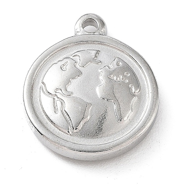 

PandaHall 304 Stainless Steel Pendants, Flat Round with Map Charm, Stainless Steel Color, 18x15x3.5mm, Hole: 1.6mm 304 Stainless Steel Flat...