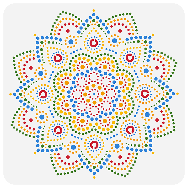 

PandaHall FINGERINSPIRE Dot Mandala Painting Stencil 11.8x11.8inch Reusable Mandala Flower Stencils for Painting Large Dotting Floral...
