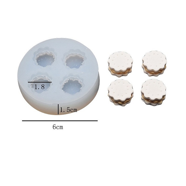 

PandaHall Cookie DIY Food Grade Silicone Fondant Molds, for Chocolate Candy Making, Round, 60x15mm, Inner Diameter: 18mm Silicone Round