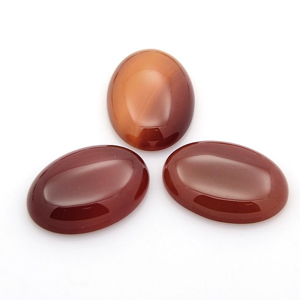 

PandaHall Natural Carnelian Cabochons, Oval, 25x18x5~7mm Carnelian Oval