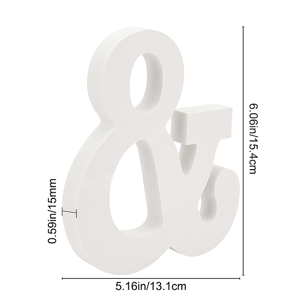 

PandaHall Gorgecraft Wooden Letter Ornaments, for DIY Craft, Home Decor, Symbol &, &: 152x128x20mm Wood Symbol