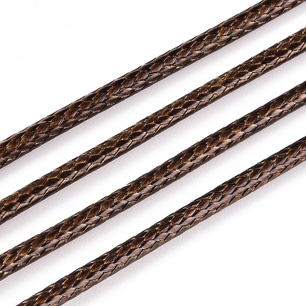 

PandaHall Waxed Polyester Cord, Bead Cord, Saddle Brown, 1.5mm, about 169.51~174.98 Yards(155~160m)/Roll Waxed Polyester Cord Round Brown