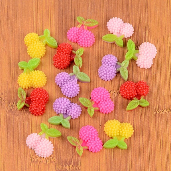 

PandaHall Resin Cabochons, Fruit, Mixed Color, 13x13x4mm Resin Fruit Multicolor