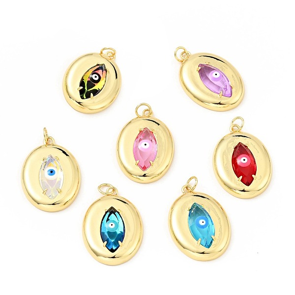 

PandaHall Rack Plating Brass Cubic Zirconia Pendants, with Enamel, Long-Lasting Plated, Lead Free & Cadmium Free & Nickel Freel, Real 18K..., Multicolor