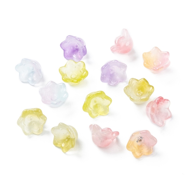 

PandaHall Electroplate Glass Beads, Flores Convallariae, Mixed Color, 10x11x6.5mm, Hole: 1.2mm Glass Flower Multicolor