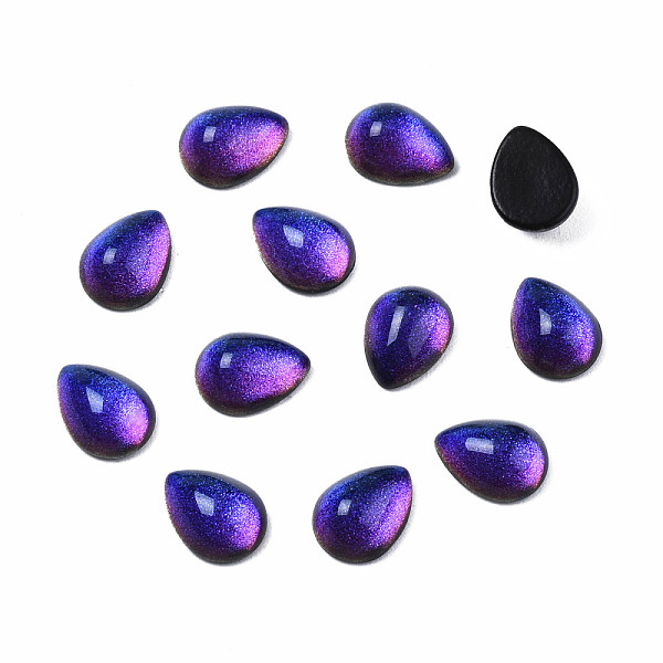 

PandaHall Translucent K9 Glass Cabochons, Flat Back, Teardrop, Blue, 8.5x6x3.5mm, about 84pcs/bag Glass Teardrop Blue