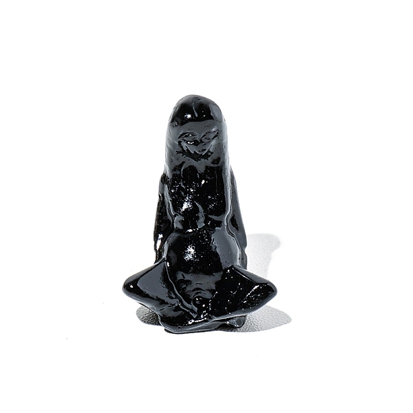 

PandaHall Natural Obsidian Sculpture Display Decorations, for Home Office Desk, Goddess Gaia, 37mm Obsidian Human