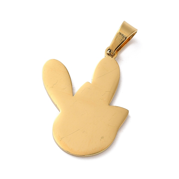 

PandaHall Ion Plating(IP) 304 Stainless Steel Pendants, Stamping Blank Tag, Rabbit Charm, Golden, 28x23.5x1mm, Hole: 6.5x4mm 304 Stainless...
