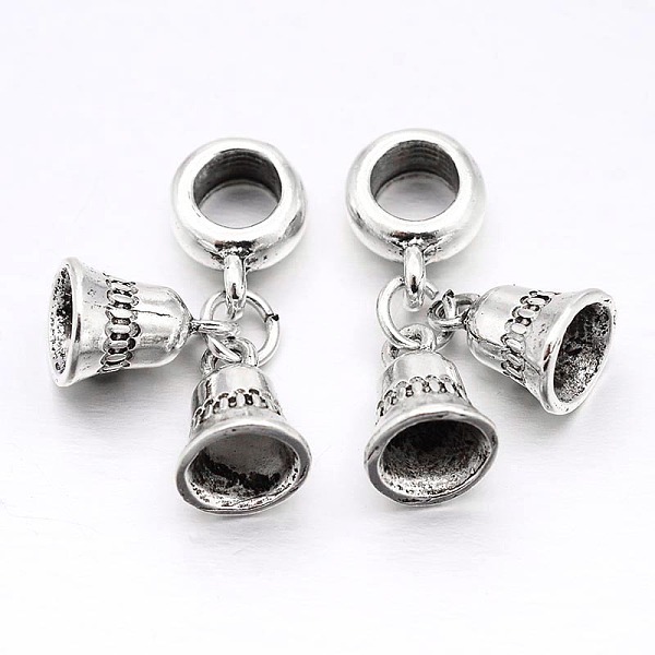 Bell Large Hole Alloy European Dangle Charms