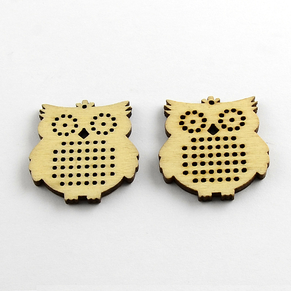 

PandaHall Owl Undyed Wood Pendants, BurlyWood, 45x41x4mm, Hole: 1.5mm Wood Owl Orange