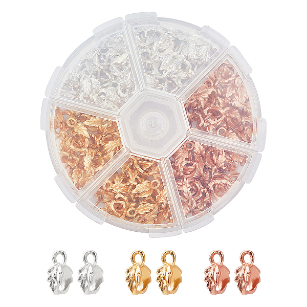 

PandaHall CHGCRAFT 180Pcs Alloy Leaf Shaped Pinch Bails 3 Colors Connector Metal Clip Pendant Clasp for Jewelry Making DIY Necklace Bracelet...