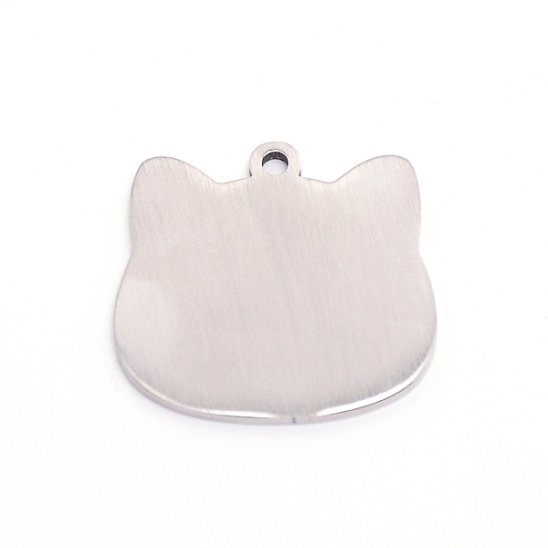 

PandaHall Stainless Steel Pendants, Stamping Blank Tag, Cat Shape, Matte, Stainless Steel Color, 27.5x28.5x1.5mm, Hole: 2mm Stainless Steel...
