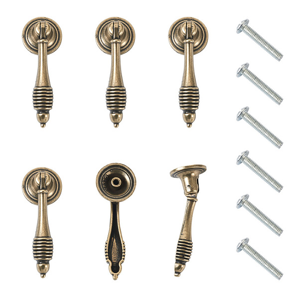 

PandaHall Zinc Alloy Drawer Hanger Handle, with Iron Screw, Cabinet Hardware Supplies, Antique Bronze, 69x24.5x16.5mm, Hole: 3mm Alloy
