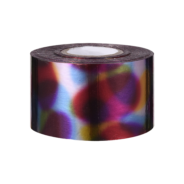 

PandaHall Shining Laser Transfer Foil Nail Sticker Decals, for Nail Tips Decorations, Colorful, 40mm, 120m/roll Paper Others