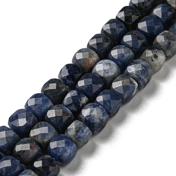 

PandaHall Natural Sodalite Beads Strands, Faceted, Cube, 4.5~5x5~5.5x5~5.5mm, Hole: 1.2mm, about 74~77pcs/strand, 14.88~15.04 inch...