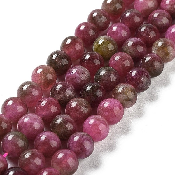 

PandaHall Natural Watermelon Tourmaline Bead Strands, Round, Dyed, 10mm, Hole: 1.2mm, about 37pcs/strand, 14.76~15.16 inch(37.5~38.5cm)...