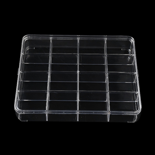 

PandaHall 16 Grids Plastic Bead Containers with Cover, for Jewelry, Beads, Small Items Storage, Rectangle, Clear, 19.3x22.8x3.45cm Plastic...