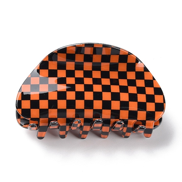 

PandaHall Hallowmeen PVC Claw Hair Clips, with Iron Findings, Hair Accessories for Women Girls Thick Hair, Tartan, 45x85x43mm PVC Tartan