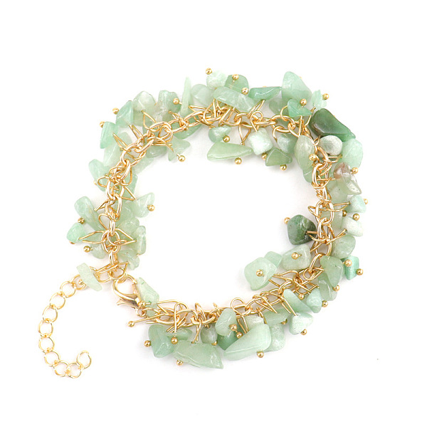 

PandaHall Natural Green Aventurine Bead Bracelets, 8-5/8 inch(22cm) Green Aventurine
