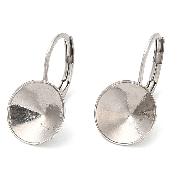 

PandaHall 304 Stainless Steel Leverback Earring Findings, Earring Settings with Round Tray, Stainless Steel Color, 20x10.5mm, Pin: 0.6mm...
