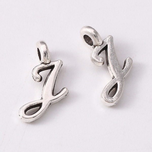 

PandaHall Tibetan Style Alloy Charms, Cadmium Free & Lead Free, Antique Silver, Letter.I, I: 12.5x6x1.5mm, Hole: 1.8mm Alloy Letter I