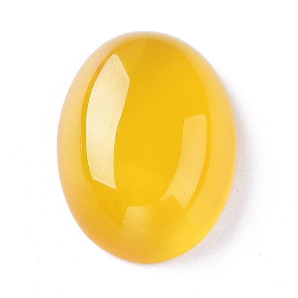 

PandaHall Natural Yellow Agate Cabochons, Dyed & Heated, Oval, 18x13x6~7mm Yellow Agate Oval Yellow
