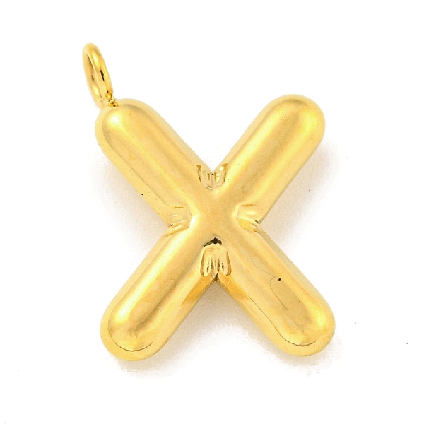 

PandaHall Ion Plating(IP) 304 Stainless Steel Pendants, Letter Charm, Golden, Letter X, 16.5x11.5x3mm, Hole: 2mm 304 Stainless Steel Letter...