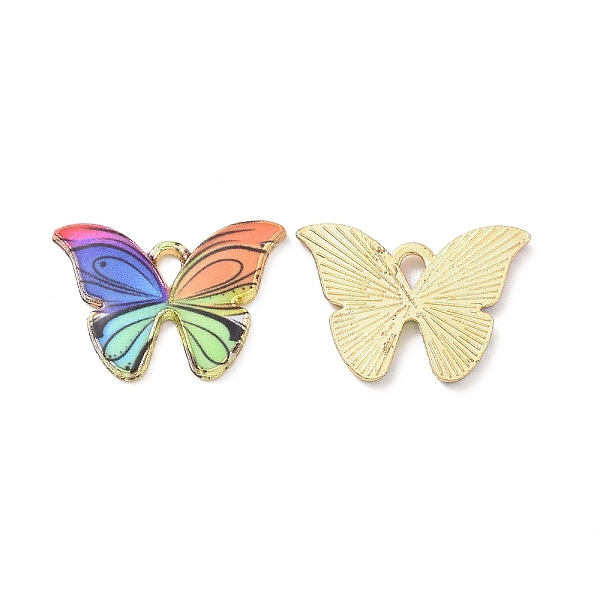 

PandaHall Alloy Enamel Pendants, Light Gold, Cadmium Free & Nickel Free & Lead Free, Butterfly Charm, Colorful, 15x21.5x1.5mm, Hole: 2x3mm...
