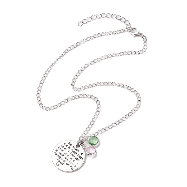 

PandaHall Teacher's Day Brass Cable Chains Necklaces, " So much of me is made from what I learned from you" Stainless Steel Necklaces...
