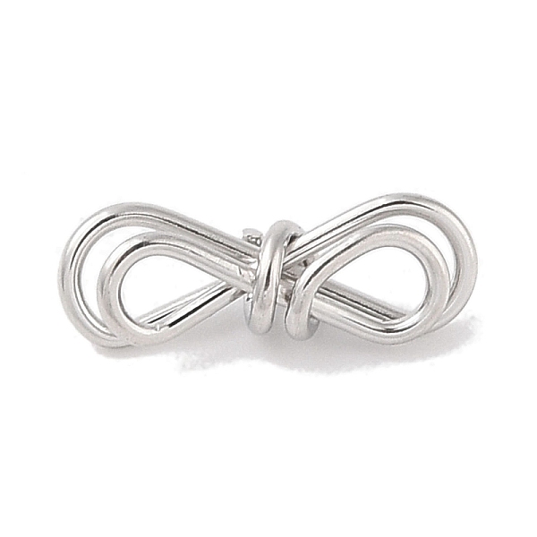 

PandaHall 304 Stainless Steel Connector Charms, Bowknot, Stainless Steel Color, 6x17.5x5mm, Hole: 3x4mm 304 Stainless Steel Bowknot