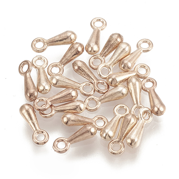 

PandaHall Alloy Charms, Chain Extender Drop, Teardrop, Rose Gold, 7x2.5x2mm, Hole: 1mm, about 5000pcs/bag Alloy Teardrop