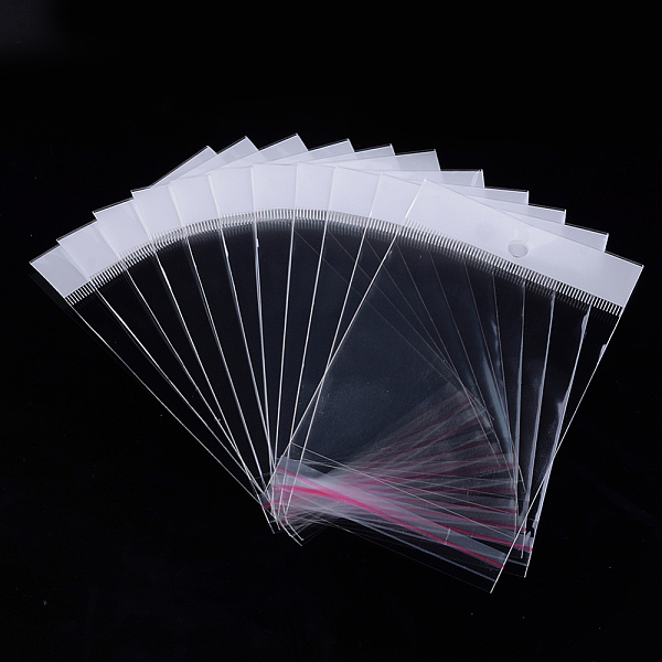 

PandaHall OPP Cellophane Bags, Rectangle, Clear, 15x9cm, Unilateral Thickness: 0.045mm, Inner Measure: 10.4x9cm OPP Cellophane Clear