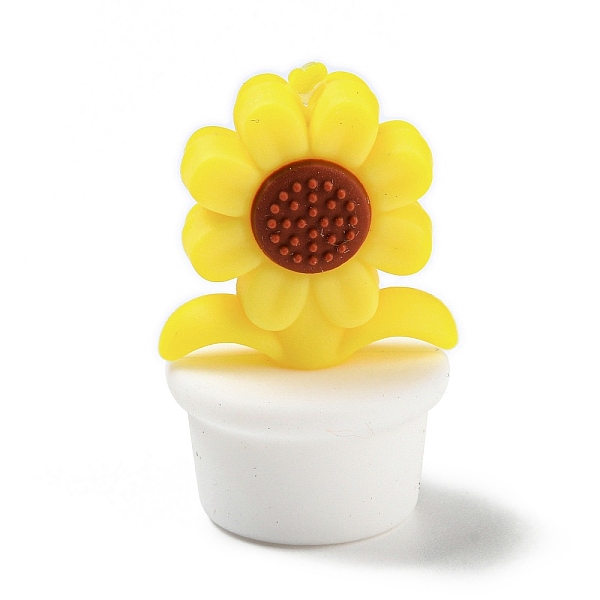 

PandaHall Sunflower Food Grade Eco-Friendly Silicone Beads, Chewing Beads For Teethers, DIY Nursing Necklaces Making, White, 30x19mm, Hole...