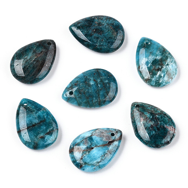 

PandaHall Natural Apatite Pendants, Teardrop Charms, 22.5~25x17~18x7mm, Hole: 1.6mm Apatite Teardrop