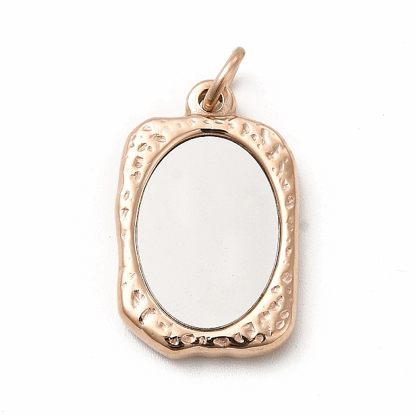 

PandaHall Vacuum Plating 304 Stainless Steel Pendants, with Jump Rings, Rectangle, Rose Gold, 23x14.5x3mm, Hole: 4mm 304 Stainless Steel...