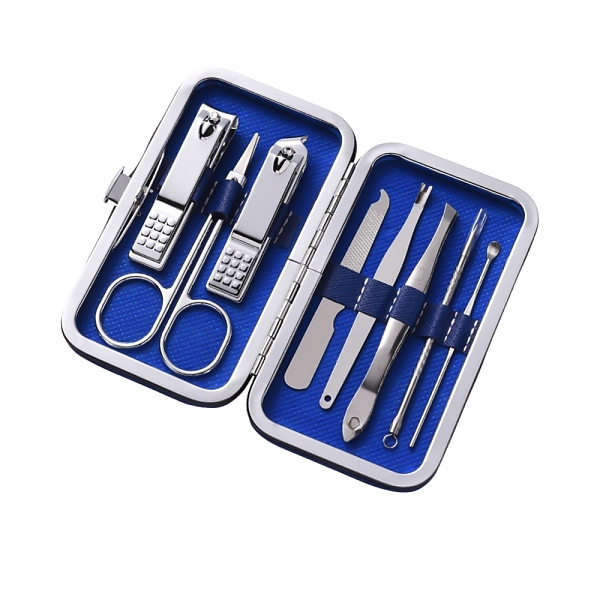 PandaHall Stainless Steel Manicure Tools Sets, with Nail Clipper, Eyelash Thinning Shears, Nail File, Cuticle Pusher, Tweezers, Pedicure...