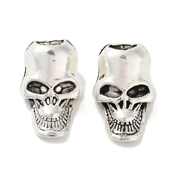 

PandaHall Tibetan Style Alloy Beads, Cadmium Free & Lead Free, Skull, Antique Silver, 18.5x11.5x9mm, Hole: 5mm, about 316pcs/1000g Alloy...