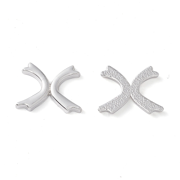 

PandaHall Rack Plating Alloy Cabochons, Cadmium Free & Lead Free, X Shape, Silver, 11.5x15x2mm Alloy Others