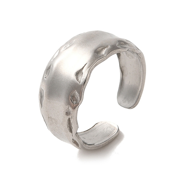 

PandaHall 304 Stainless Steel Open Cuff Ring, Stainless Steel Color, Inner Diameter: 17mm 304 Stainless Steel Ring
