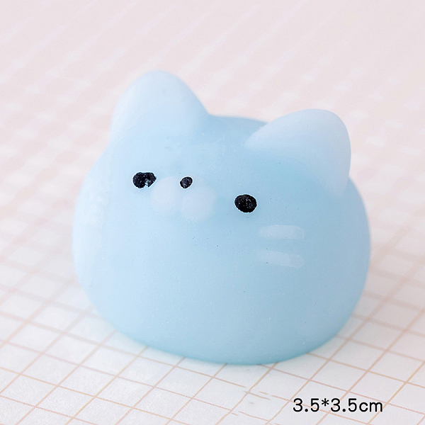 

PandaHall TPR Stress Toy, Funny Fidget Sensory Toy, for Stress Anxiety Relief, Animal, Cat Pattern, 35x35mm Plastic Cat Shape