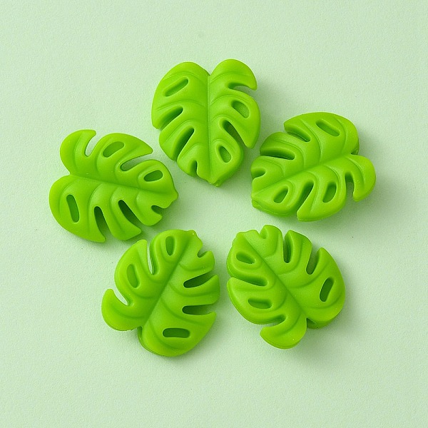 

PandaHall Monstera Leaf Food Grade Eco-Friendly Silicone Focal Beads, Chewing Beads For Teethers, DIY Nursing Necklaces Making, Lawn Green...