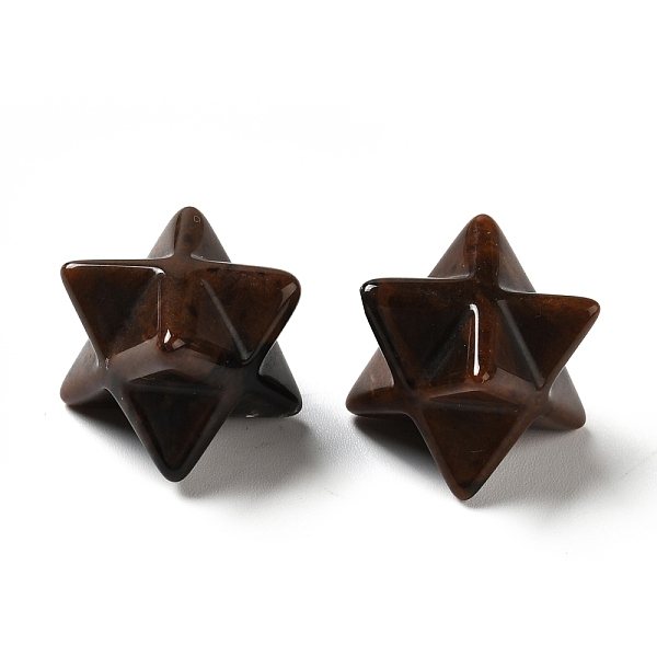 

PandaHall Natural Mahogany Obsidian Beads, No Hole/Undrilled, Merkaba Star, 14.5~15x14.5~15x14.5~15mm Mahogany Obsidian Star