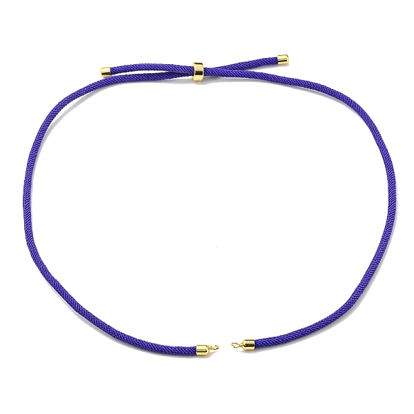 

PandaHall Nylon Cords Necklace Making, with Golden Brass Findings, Long-Lasting Plated, Dark Blue, 22~22.8 inch(56~58cm), Hole: 1.7mm Nylon