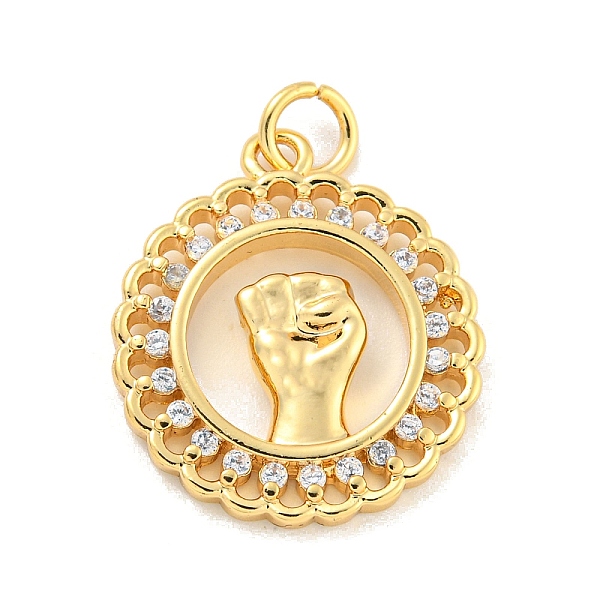 

PandaHall Brass Micro Pave Clear Cubic Zirconia Pendants, Gesture, Real 18K Gold Plated, 21x18x2mm, Hole: 3mm Brass+Cubic Zirconia Others...