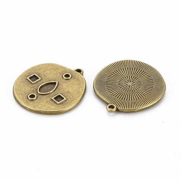 

PandaHall Tibetan Style Alloy Pendant Enamel & Rhinestone Settings, Cadmium Free & Lead Free, Flat Round, Antique Bronze, Fit for 1.4mm...