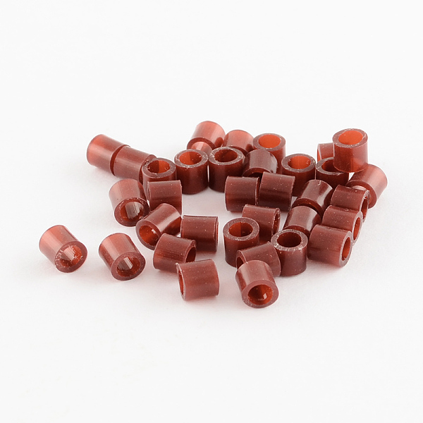 

PandaHall PE Fuse Beads, DIY Melty Beads, Tube, Saddle Brown, 5x5mm, Hole: 3mm Plastic Tube Brown