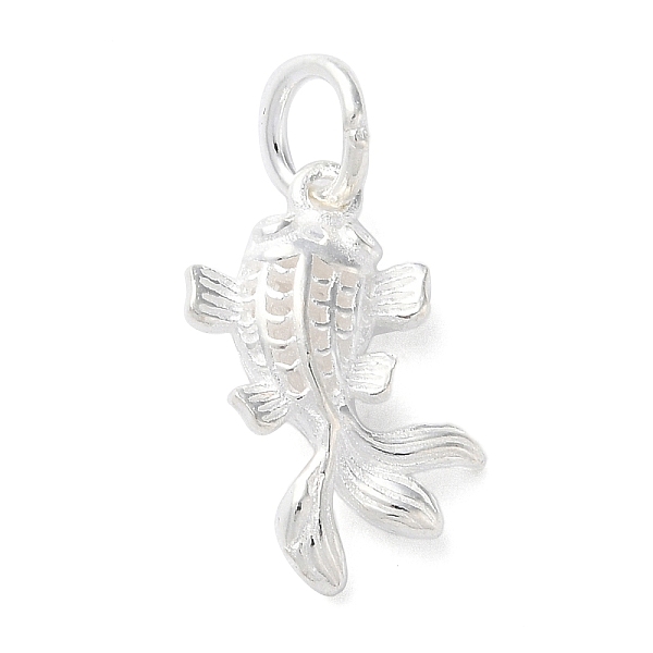 

PandaHall 925 Sterling Silver Hollow Fish Charms with Jump Rings, Silver, 15x9x3.4mm, Hole: 4mm Sterling Silver Fish