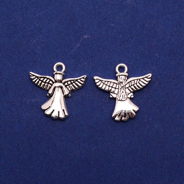 

PandaHall 100Pcs Alloy Pendants, Angel, Antique Silver, 20x20x2.5mm, Hole: 2mm Alloy Angel & Fairy